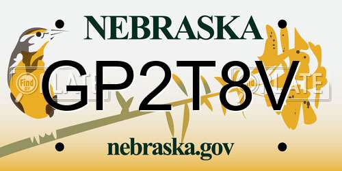 GP2T8V Nebraska License Plate
