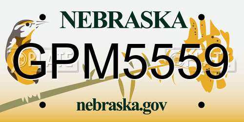 GPM5559 Nebraska License Plate