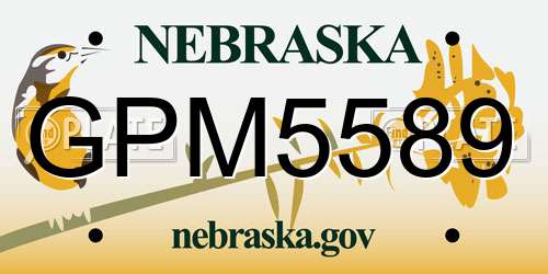 GPM5589 Nebraska License Plate