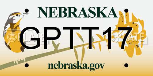 GPTT17 Nebraska License Plate