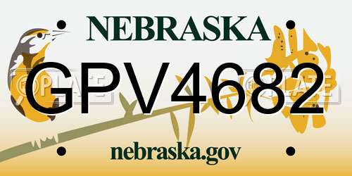 GPV4682 Nebraska License Plate