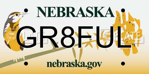 GR8FUL Nebraska License Plate