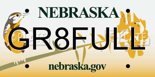 GR8FULL Nebraska License Plate