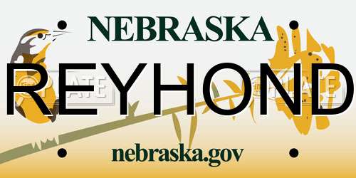 GREYHONDA Nebraska License Plate