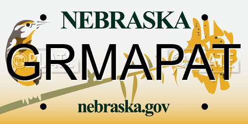 GRMAPAT Nebraska License Plate