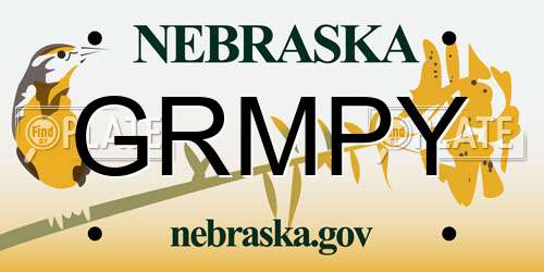 GRMPY Nebraska License Plate