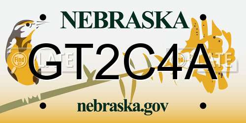 GT2C4A Nebraska License Plate