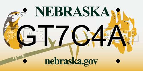 GT7C4A Nebraska License Plate