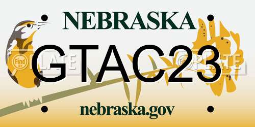 GTAC23 Nebraska License Plate