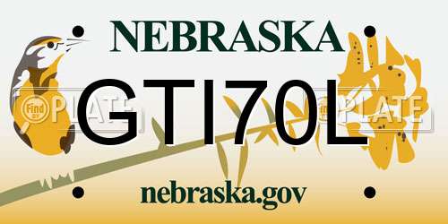 GTI70L Nebraska License Plate