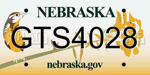 GTS4028 Nebraska License Plate