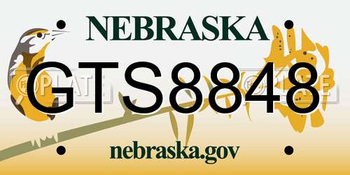 GTS8848 Nebraska License Plate