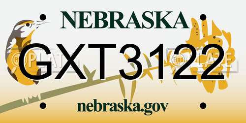 GXT3122 Nebraska License Plate