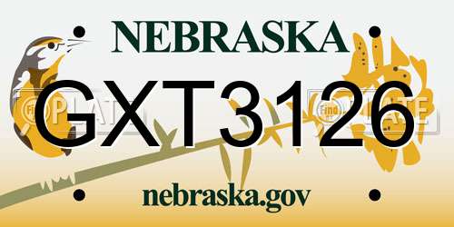 GXT3126 Nebraska License Plate