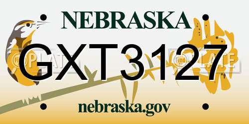 GXT3127 Nebraska License Plate