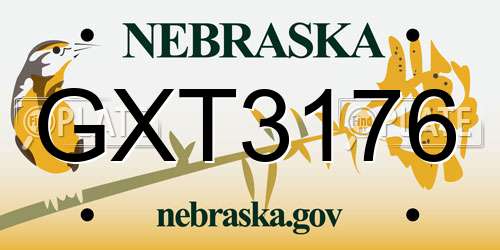 GXT3176 Nebraska License Plate