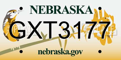 GXT3177 Nebraska License Plate