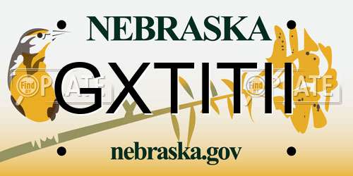GXTITII Nebraska License Plate