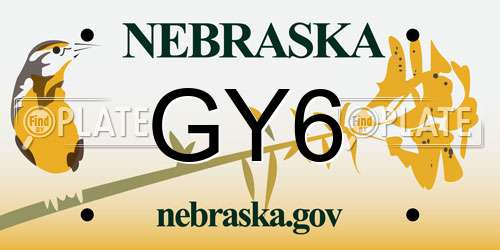 GY6 Nebraska License Plate
