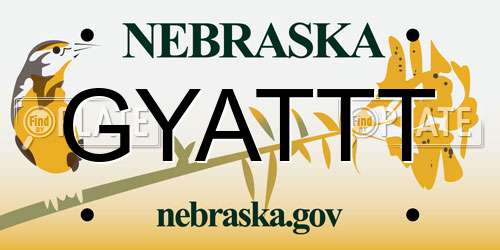 GYATTT Nebraska License Plate