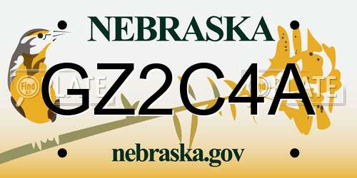GZ2C4A Nebraska License Plate