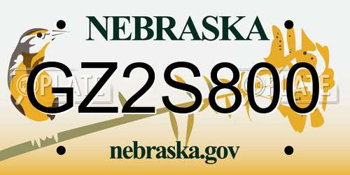 GZ2S800 Nebraska License Plate