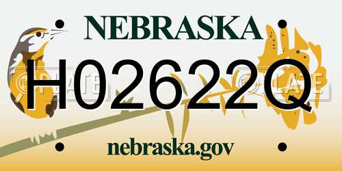 H02622Q Nebraska License Plate