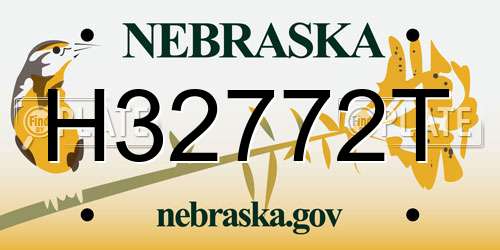 H32772T Nebraska License Plate