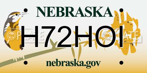 H72HOI Nebraska License Plate