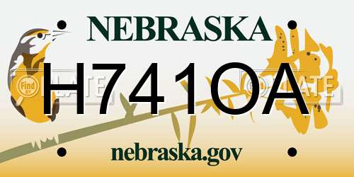 H741OA Nebraska License Plate