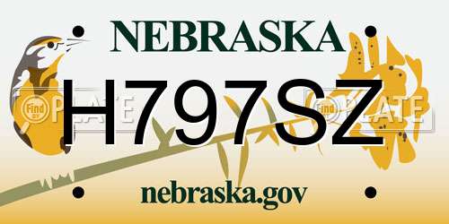 H797SZ Nebraska License Plate