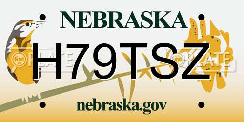 H79TSZ Nebraska License Plate