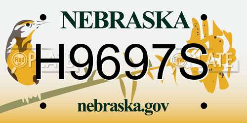 H9697S Nebraska License Plate