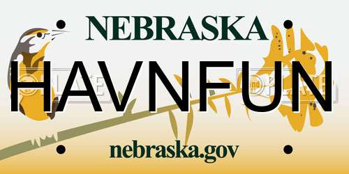HAVNFUN Nebraska License Plate
