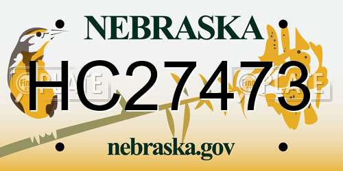 HC27473 Nebraska License Plate