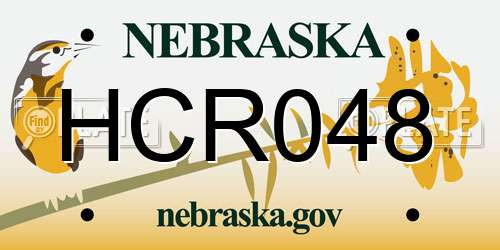 HCR048 Nebraska License Plate