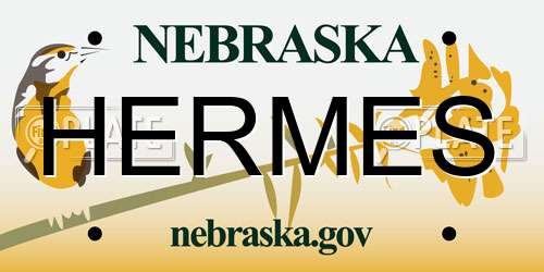 HERMES Nebraska License Plate