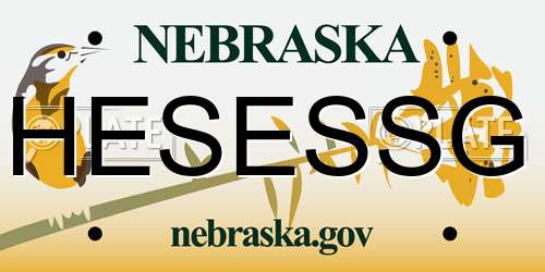 HESESSG Nebraska License Plate
