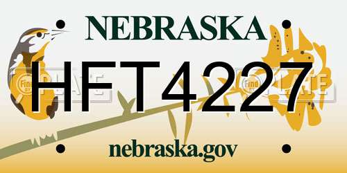 HFT4227 Nebraska License Plate
