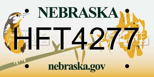 HFT4277 Nebraska License Plate
