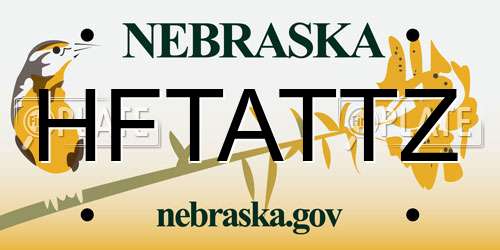 HFTATTZ Nebraska License Plate