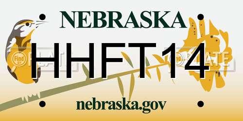 HHFT14 Nebraska License Plate
