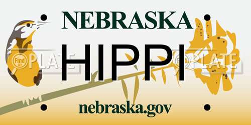 HIPPI Nebraska License Plate