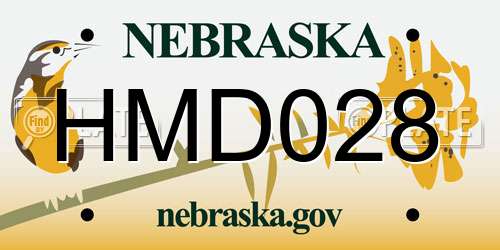 HMD028 Nebraska License Plate
