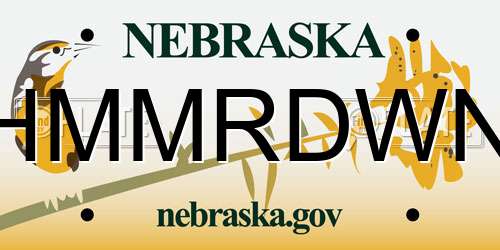HMMRDWN Nebraska License Plate