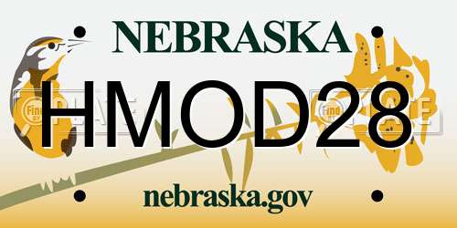 HMOD28 Nebraska License Plate