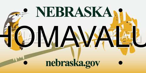 HOMAVALU Nebraska License Plate