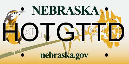 HOTGTTD Nebraska License Plate