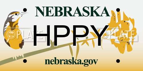 HPPY Nebraska License Plate