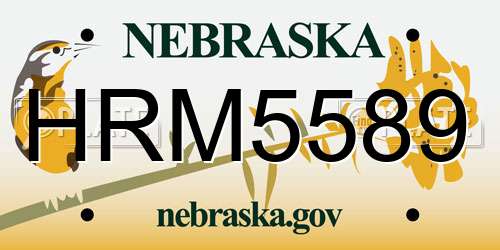 HRM5589 Nebraska License Plate